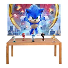 Kit Festa Sonic Filme Display + Painel 100x60cm Decoração