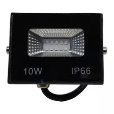 Refletor Led Holofote 10w Prova D'água Ip66 Bivolt Cor Da Carcaça Preto Cor Da Luz Azul 110v/220v