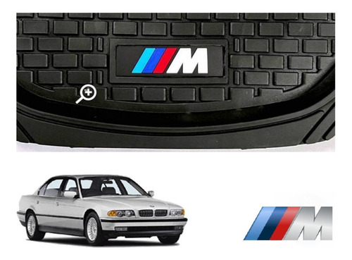 Tapetes 4pz Charola 3d Logo M-series Bmw Serie 7 1994 A 2001 Foto 5