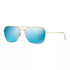 Ray Ban Rb3136n Carava Dorado Azul Espejo