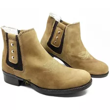 Bota Country Feminina Botina Mulher Couro Legitimo Cowgirl