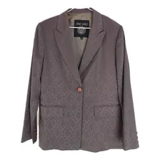 Blazer Recto Vestir Saco Viscosa Ona Saez Gris T.44 Mujer