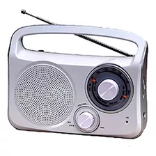 Radio Portatil Am - Fm Daihatsu D-rp400 Dual - 220v - Pilas Color Blanco