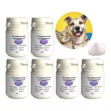 6x Estanca Sangue Po Hemostatico 30g Pets - Cachorro E Gato