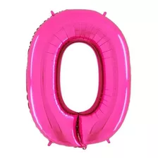 Bexiga Balão Metalizado 16 Polegadas 40cm Rosa Número 0
