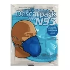 Kit 100 Máscara Kn95 Proteção 5 Camada Respiratória Pff2 N95