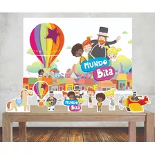 Kit Decoração Festas Mundo Bita Com Display De Mesa E Painel