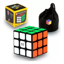 Cubo Rubik Qiyi Sail 5.6 3x3x3 B/negra + Estuche Full 