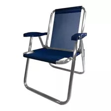 Cadeira De Praia Aluminio Cancun Plus Capacidade Até 120 Kg