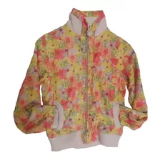 Campera Bomber Floreada Mujer