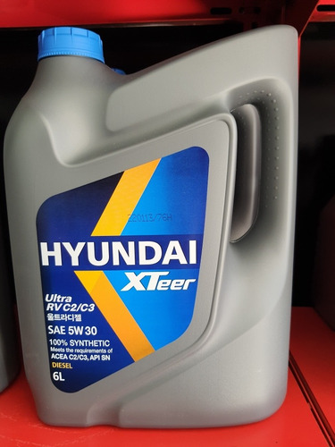 Aceite Hyundai 5w30 100% Sintetico 6 Litros  Para Dpf