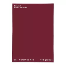 Papel Card Plus A4 Massa Colorida 35fl Red Original Artes