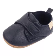 Zapato Cuero Bebé Niño Velcro Y Zuela Antideslizante 