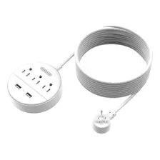 Enchufe Inteligente Marca Ntonpower 3 Tomas/2 Usb/15ft/blanc