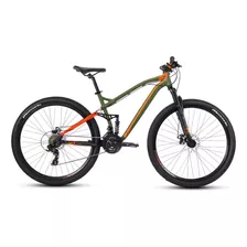 Mountain Bike Mercurio Doble Suspensión Expert Dh 2020 R29 21v Frenos De Disco Mecánico Color Verde Militar/negro