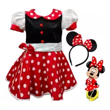 Disfraz Minnie Mouse Bebe Con Orejas Talla 0 Hasta 8 Años