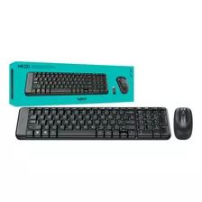 Kit Teclado E Mouse Sem Fio Logitech Mk220 Usb Abnt2 Preto