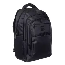 Mochila Portanotebook Usb Reforzada Unicross 3702 Business Color Negro Diseño De La Tela Liso