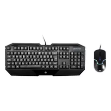 Kit Teclado + Mouse Gamer Gk1000 Preto Hp