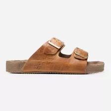 Sandália Feminina Masculina Birken Couro Confort Mostarda