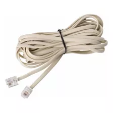 Cable Extension Alargador Telefono Fijo Rj11 3mt Marfil