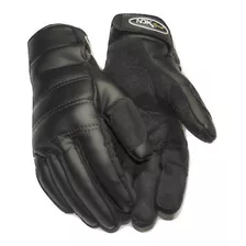 Luva Motociclista Couro Sintético Preto Masculino Feminino