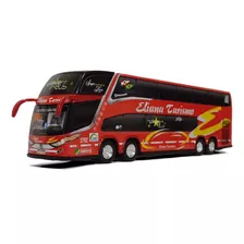 Miniatura Ônibus Eliana Turismo G7 2 Andares Vermelho 30cm
