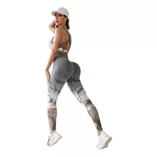 Ropa Conjunto Deportivo Gris Blanco 2 Piezas Mujer 