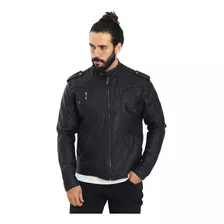 Chaqueta Para Hombre Estilo Piloto, En Cuero Sintético