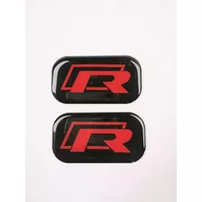 Par Emblemas Volkswagen R Line Jetta Tiguan Golf Color Rojo