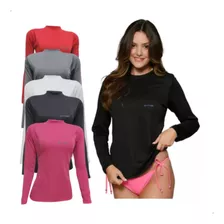 Kit 5 Camisa Blusa Feminina Proteção Uv50 Segunda Pele Solar