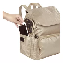 Mochila Feminina Tampa Paul Frank Light Gold Sestini Cor Dourado