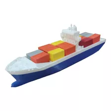 Navio Container Impressão 3d Com 28 Containers Brinquedo