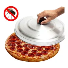 Tampa Abafador De Forma Pizza 37 Cm Em Alumínio Universal Cor Prateado