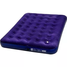 Colchão Inflável Mor Colchão Inflável Mor Casal Com Inflador Cor Azul De 138cm X 191cm X 22cm