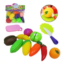 Brinquedo Comidinha Cozinha Cortar Frutas Verdura Velcro 12