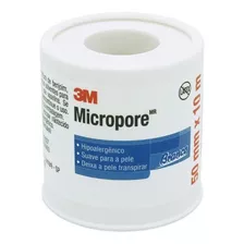Fita Micropore Hipoalergênica 50mm X 10m Branca - 3m