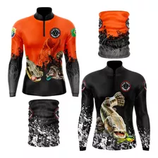 Kit2 Camisa De Pesca Trairas + Bandana Proteção Uv50