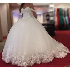 Vestido De Noiva Lindo Casamento Brilho Plus Princesa 'e145'