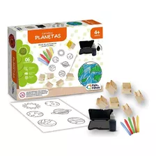 Mini Carimbos Planetas Infantil Em Mdf Com Tinta Atóxica Nf