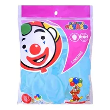 Globo Latex Decorator Linking N° 12 Payaso C/50 Piezas Color Azul Cielo