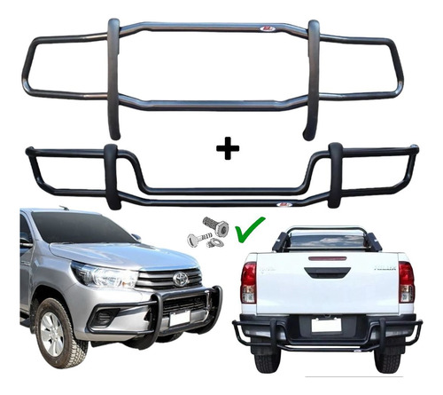 Bumper Delantero Y Trasero Toyota Hilux 2016 - 2022 Bronx Foto 4