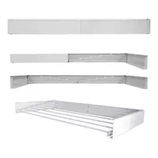 Varal Magico Dobravel De 120cm Com 7 Varetas Aluminio Branco