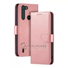 Carcasa Motorola One Fusion Flipcover + Vidrio De Regalo.