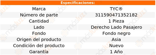 1- Faro Der Fondo Negro Ford Expedition 15/17 Tyc Foto 2