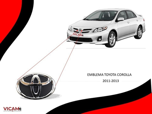 Emblema Para Parilla Toyota Corolla 2011-2013 Foto 4