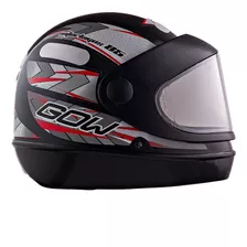 Capacete Masculino Preto Prata Automático Interlagos Gow