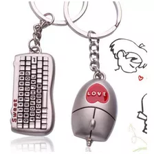 Pradisimo Llaveros De Metal Teclado Y Mouse Para Pareja