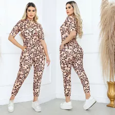 Conjunto Feminino Calça E Blusa Bolso Lateral Moda Blogueira