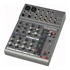 Consola Mixer Phonic Am 105fx Compacto 2 In Mic/línea Stereo
